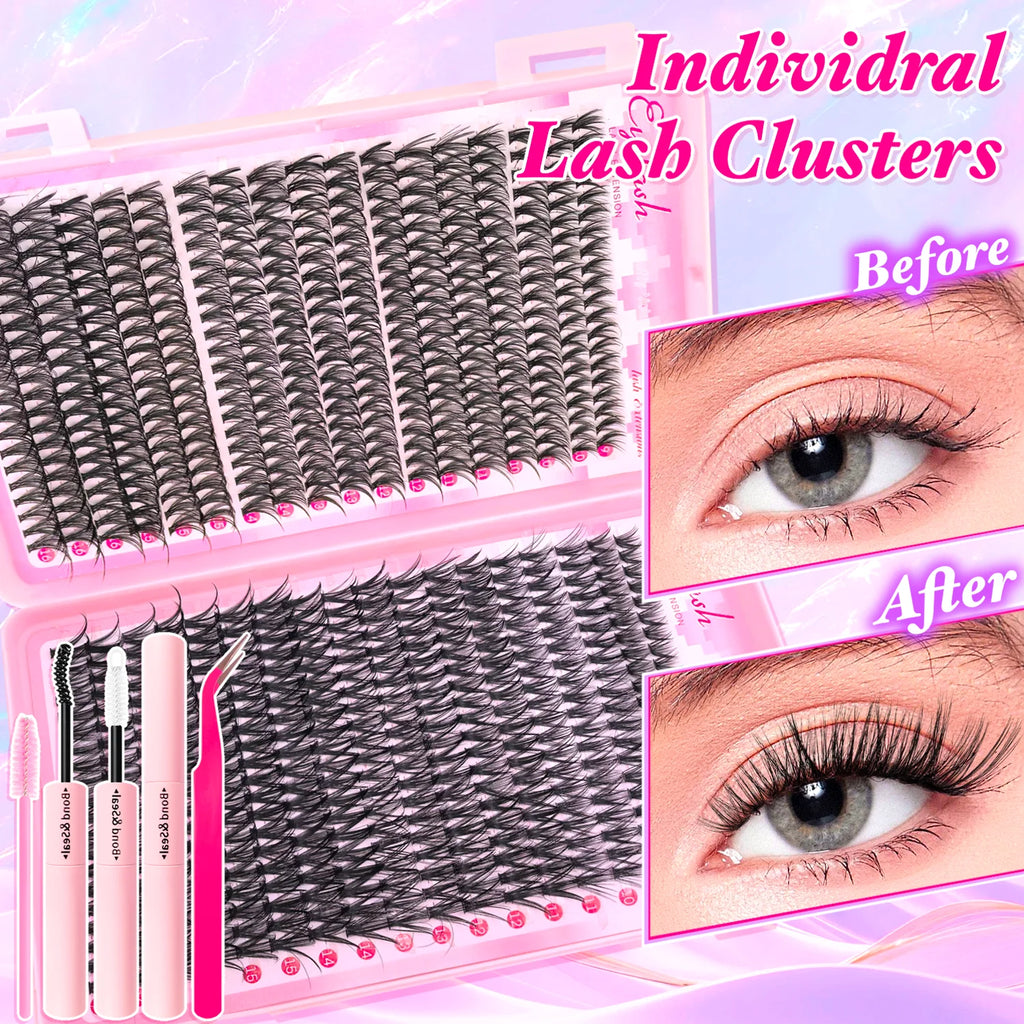 720/200pcs eyelash Extension Kit Fluffy Eyelash Extension