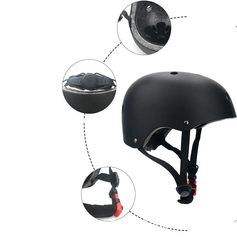 Electric Scooter Round Bike Helmet Cycling Skateboard Ski Child Sports Safety Bicycle Helmet Four Seasons Bike Accessories