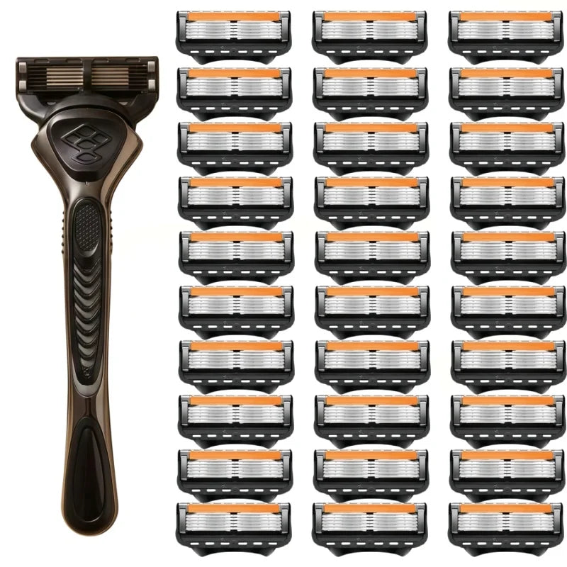 Razor, Fusion 5 Shaver, Men's Shaver,  Men's Razor, Razor Set, 5-Layer Shaver Blades, Stainless Steel Material