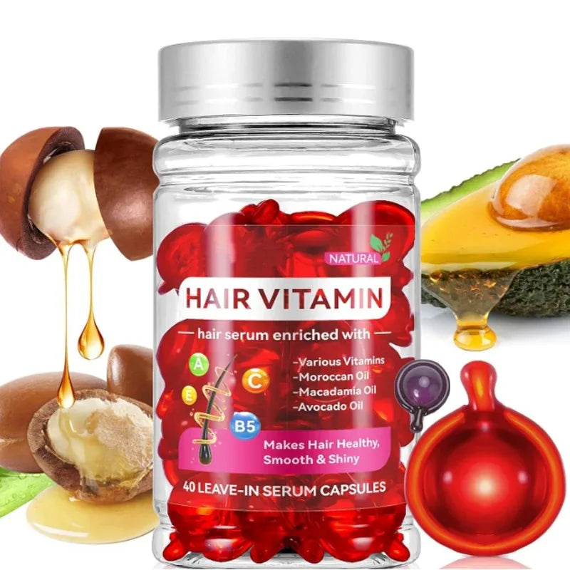 No Rinse Capsule Vitamin Conditioner Powerful Nursing Repair Damaged Rough Recovery Soft Shiny Nourishing Complex Essence