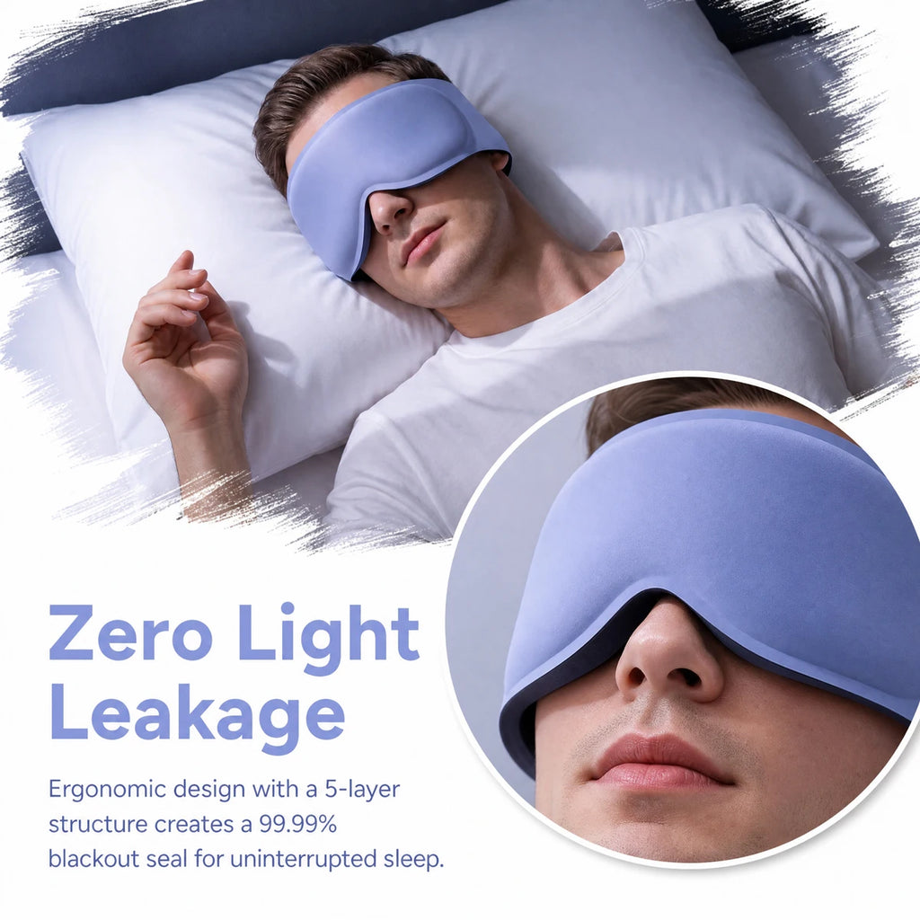 Sleep Eye Mask, 3D Contour Design with Gravity Beads Inside,