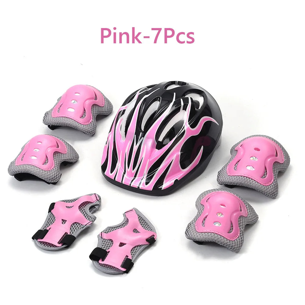Kids Bike Helmet, Toddler Helmet for Youth Adult, Knee Pad Elbow Pad Wrist Guard Protective Gear Set for Bike