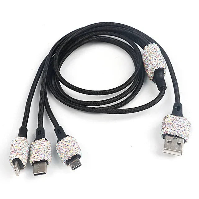 Bling USB Car Charger 5V 2.1A Dual Port Fast Adapter
