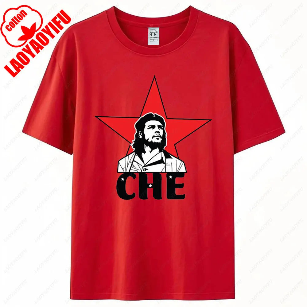 Che Guevara Shirt Rebel Cuban Shirt Guerrilla Revolution TShirt Casual Short Sleeve Men High Quality Tee Cotton Loose Tops