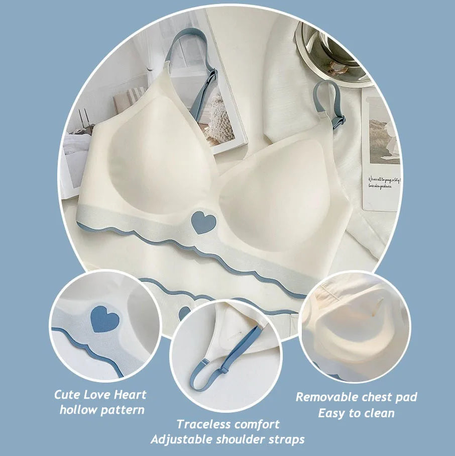 Women Seamless Bras Adjustable Straps Brassire Underwire Soft Sleeping