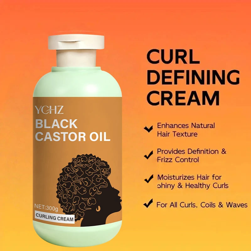Curl Defining Cream with Moroccan Argan Oil, Long-Lasting Frizz Control, Elastic and Fluffy, Moisturizing and Styling.