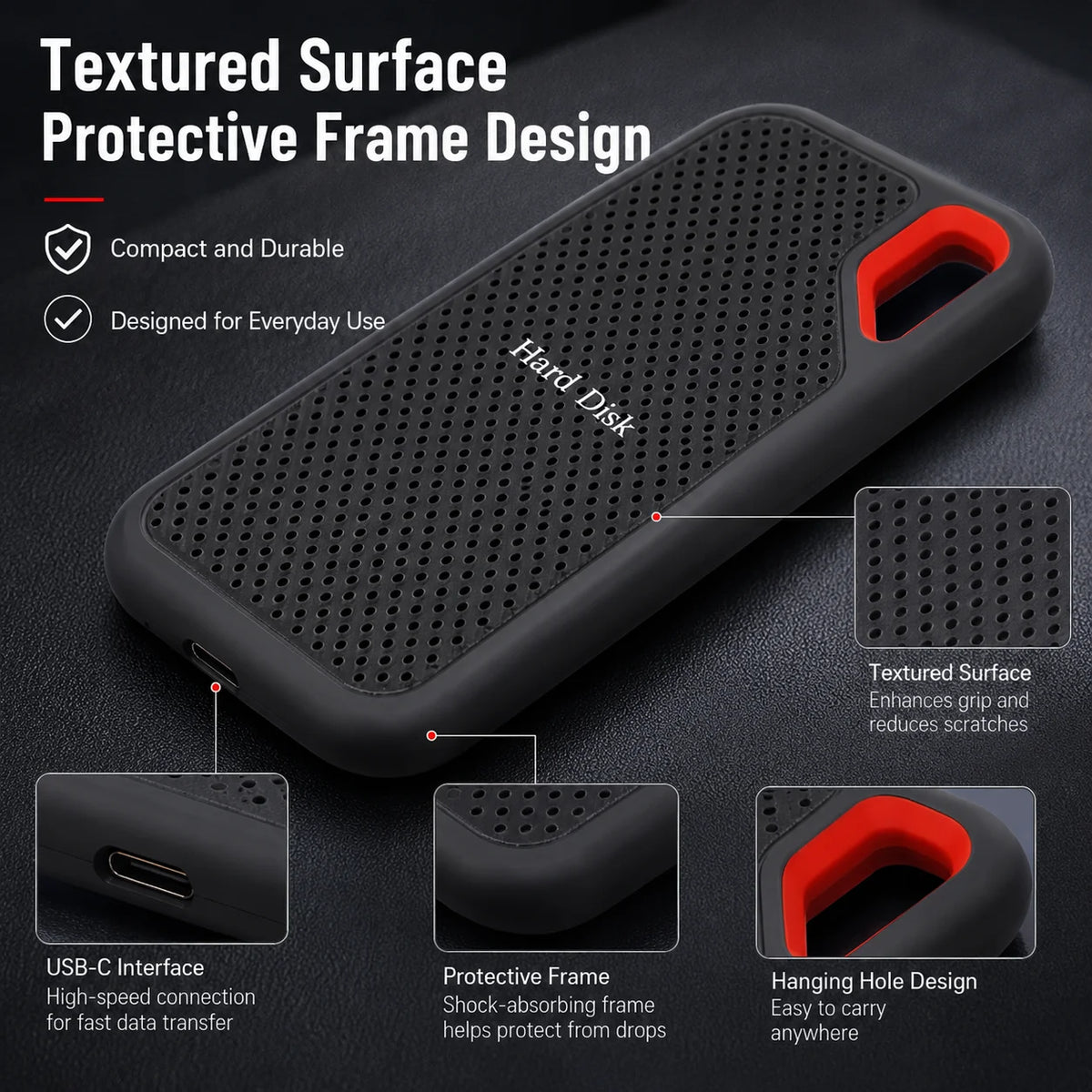 Large Capacity External SSD 2TB 4TB Fast Portable Hard Drive
