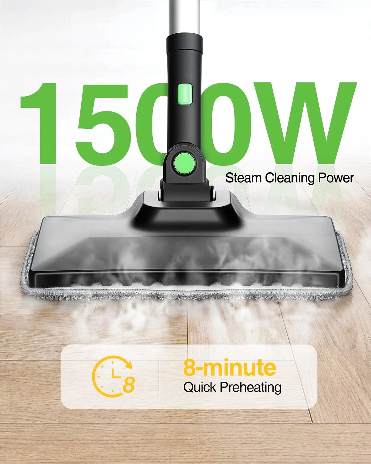 TaskStar Handheld Steam Cleaner High Temperature Sterilization Home Cleaning Kit 1500W Pressure.
