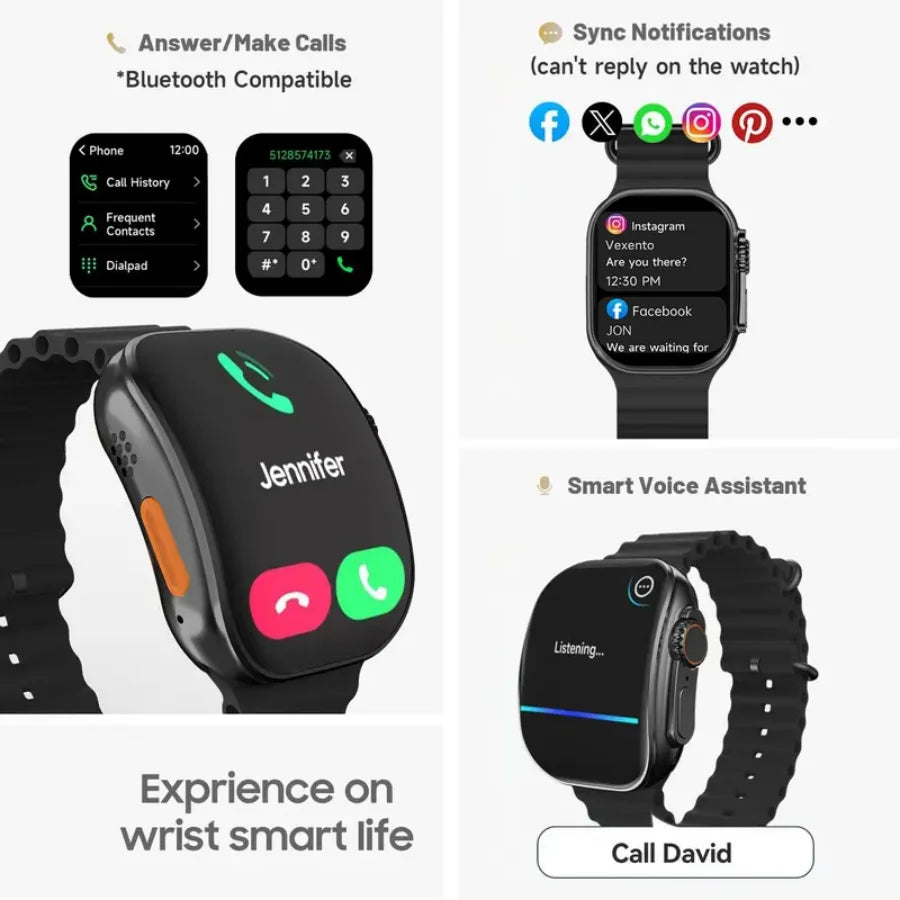 Smart Watch for Men Women, 2026 New Smartwatch (Answer/Make Call), IP67 Waterproof, 2.02" HD Fitness