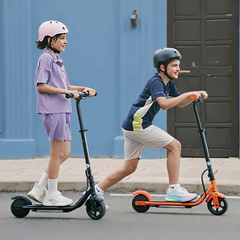 Kids Electric Scooter K2Pro 150W Motor 6 Inch Tires 18V Battery 16km H Top Speed 6-9km Range Orange Black 3 Speed Gears with LED