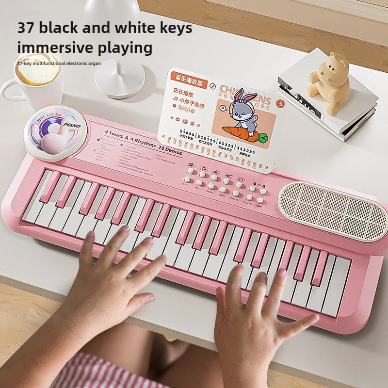 37 Key Kids Electronic Keyboard with Microphone Montessori Educational