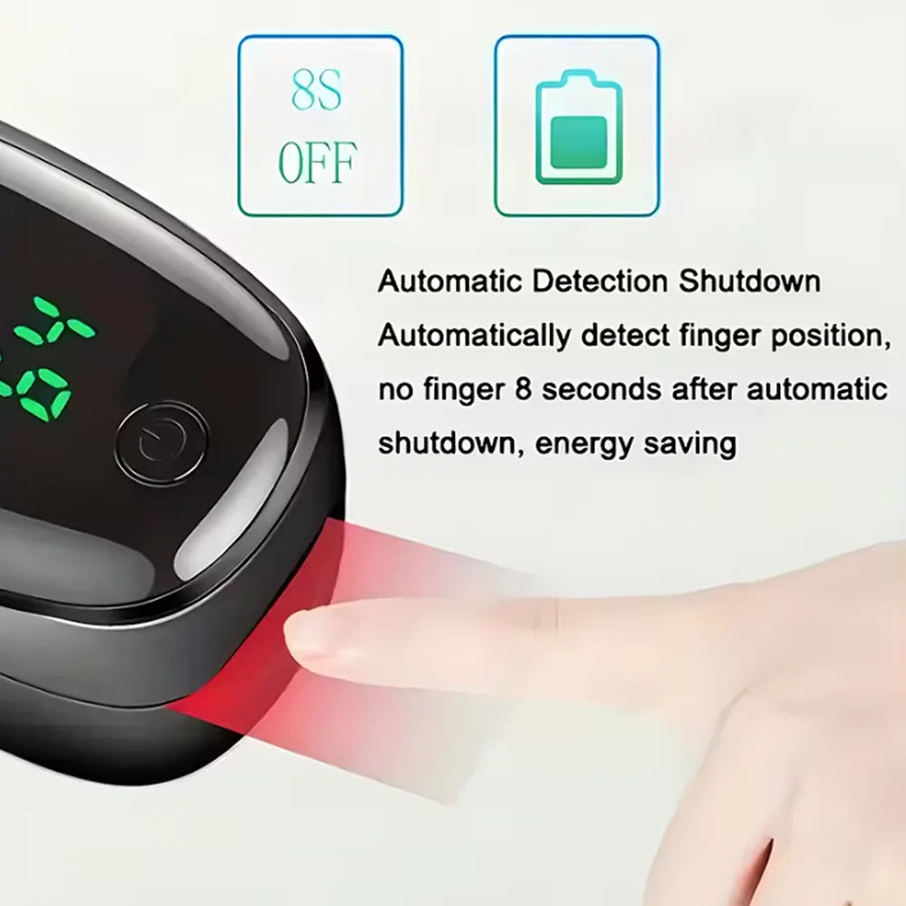 1pc Finger Pulse Oximeter Medical Portable Blood Oxygen Oxymetre Heart Rate Saturation Meter OLED Oximetro De Dedo LED Display