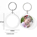 50/1pcs Blank Photo Frame Keychain Clear Acrylic Keyring Insert Photo