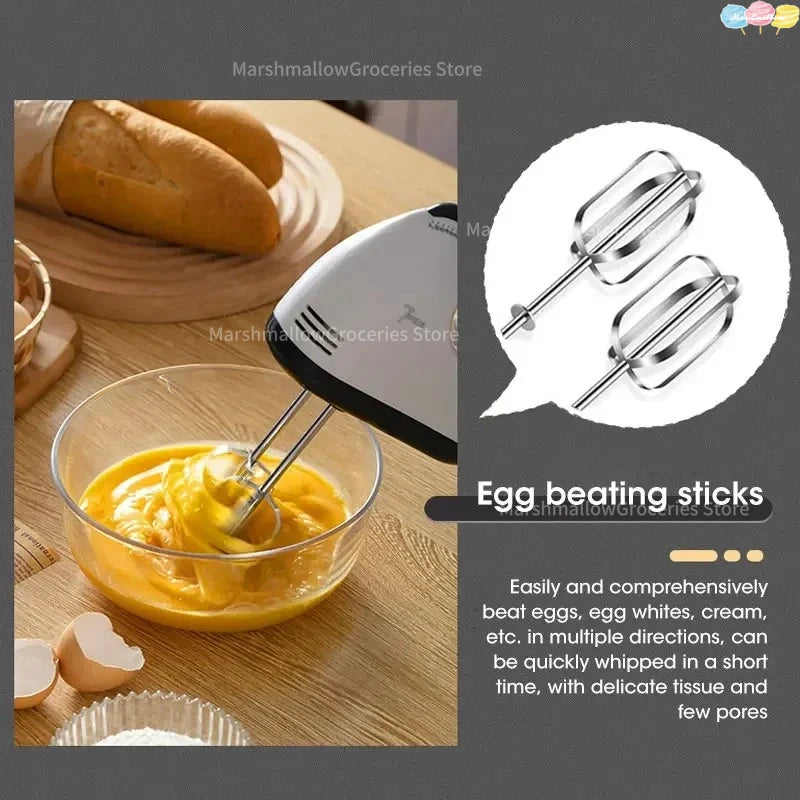 7-Speed Electric Hand Mixer Automatic Blender for Cream, Egg, Cake, Dough