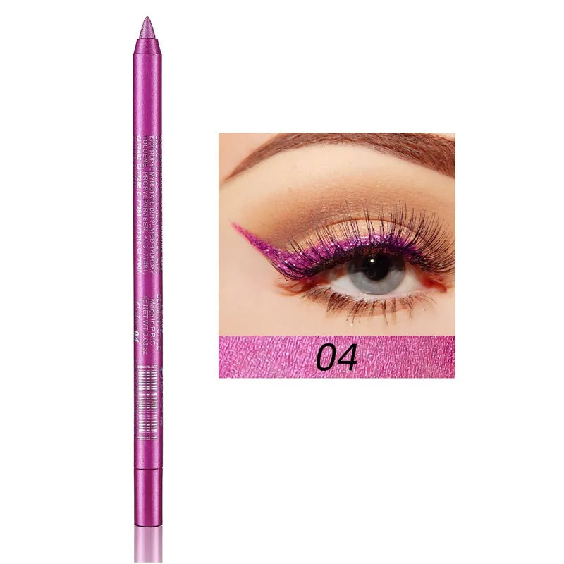 17 Colors Pearlescent Eyeliner Pencil Waterproof Long-lasting