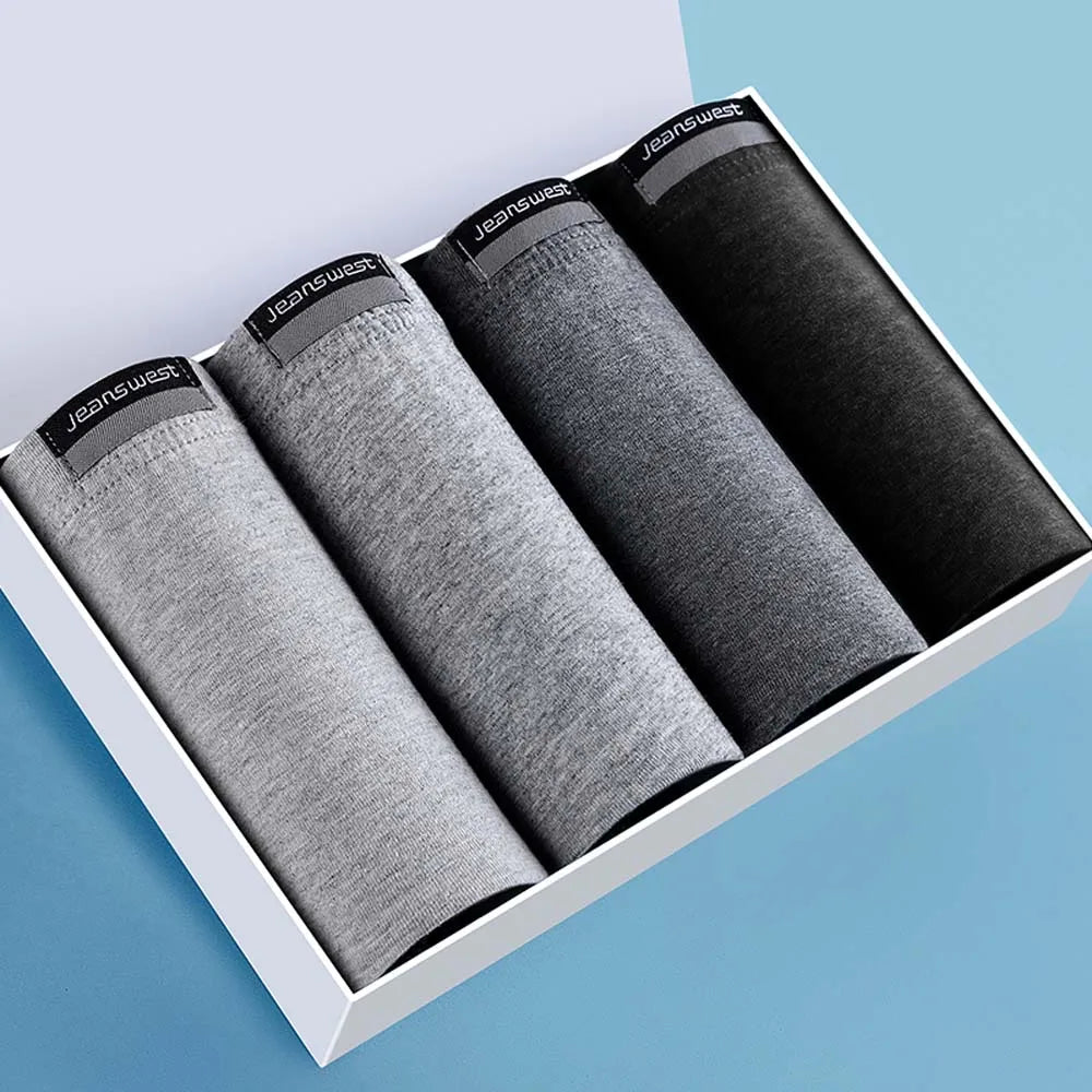 2/3/4Pcs Boxers Man Cotton Breathable Men's Panties 3D Cutting
