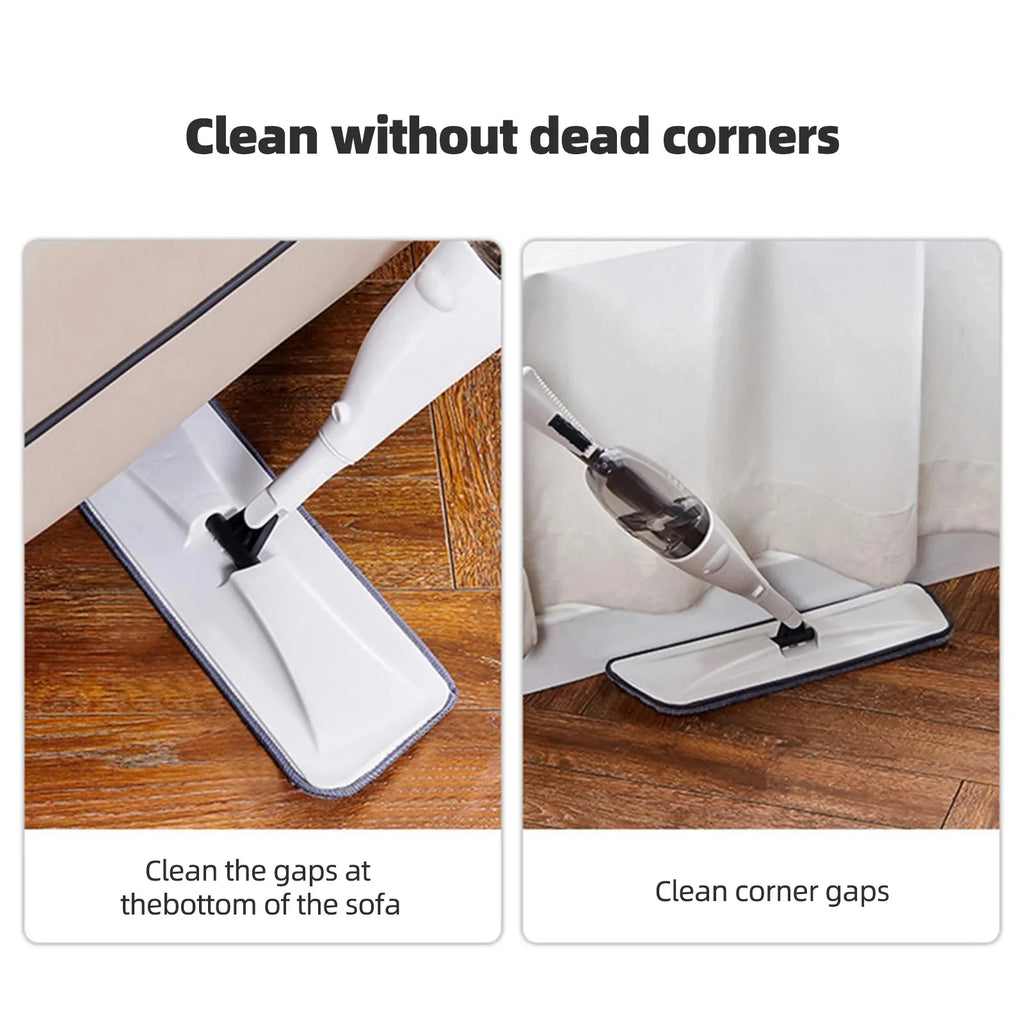 Spray Mop Rotating with Refillable Bottle Washable Microfiber Pad Wet Mops