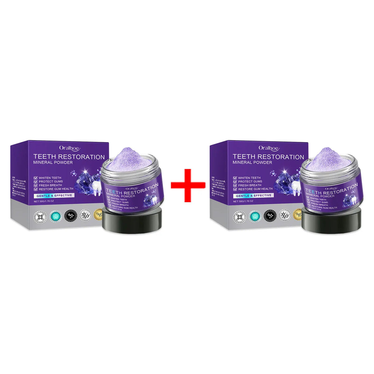 Purple Teeth Whitening Powder Toothpaste Brighten Yellow Teeth Remove