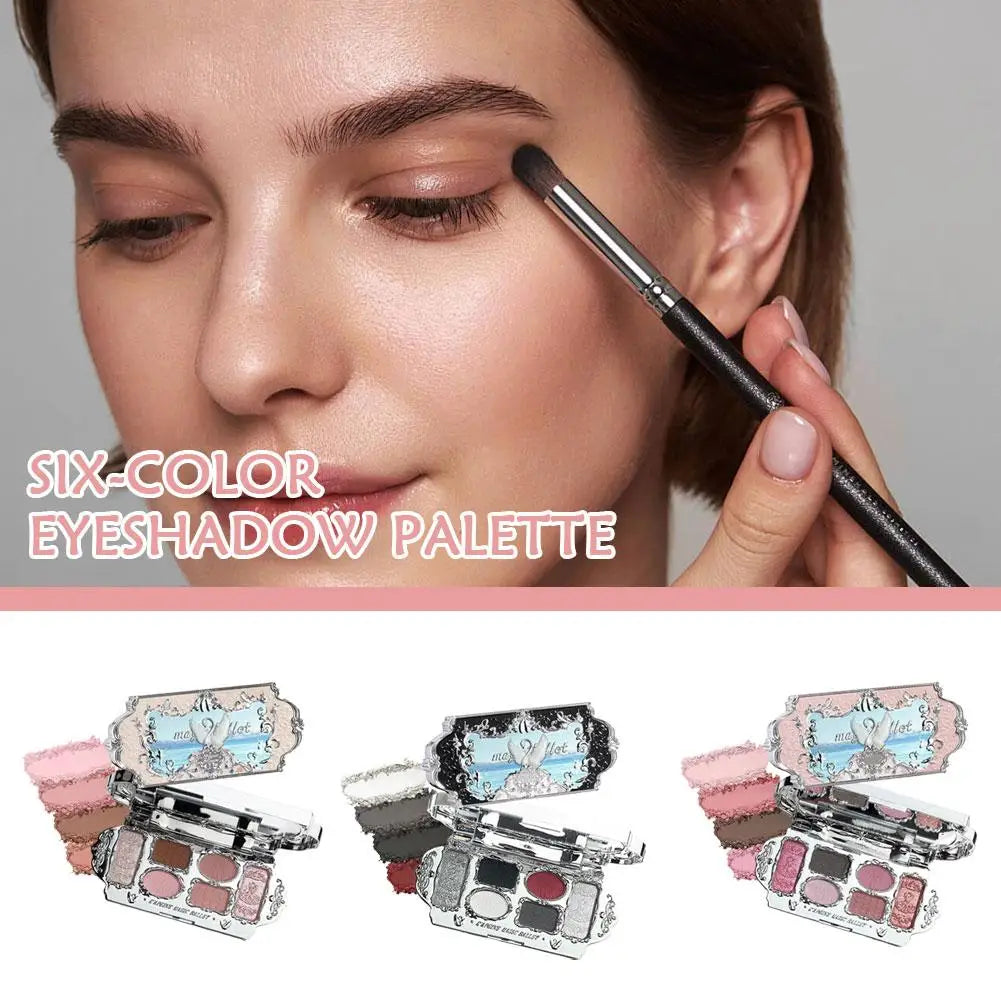Magic Ballet Eyeshadow Palette Swan Ballet Eyeshadow Palette Matte Fine Shimmer Pearl Face Palette Glitter Eye Shadow