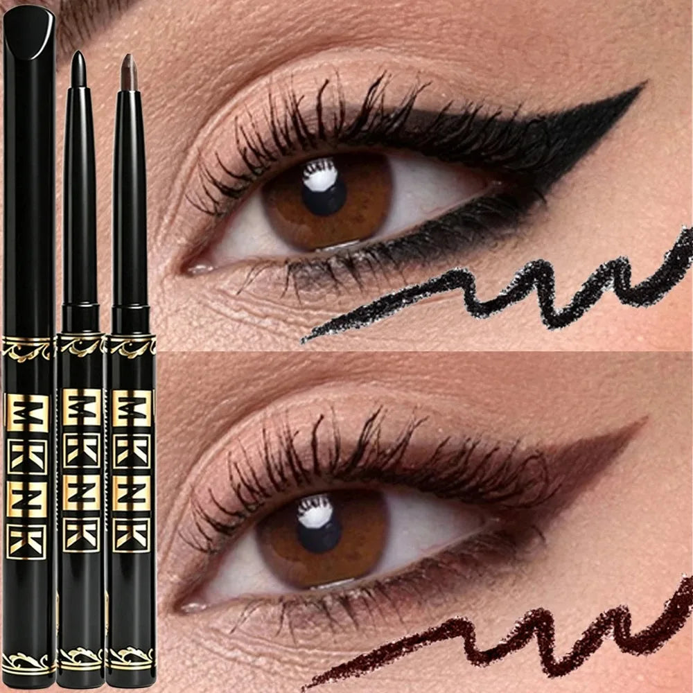 3Pcs Automatic Retractable Eyeliner. High-Pigment Matte Waterproof