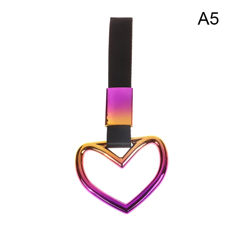 1Pc Train Bus Handle Hand Strap Drift Charm Strap Drift Auto Accessories Car Styling Car Heart Straps Front Tow Hook