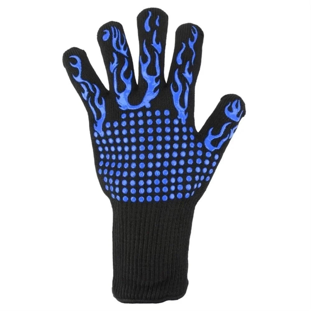 1pc Universal Anti-Slip Heat-Resistant Barbecue Oven Gloves Fireproof Kitchen Cooking Gloves Suitable for High Temperatures