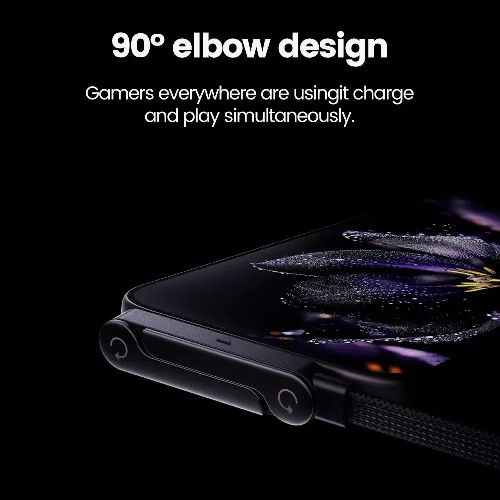 240W 2 in 1 USB To Type-C Cable Foldable Bracket Data Cable Type C Fast Charging Desk Holder