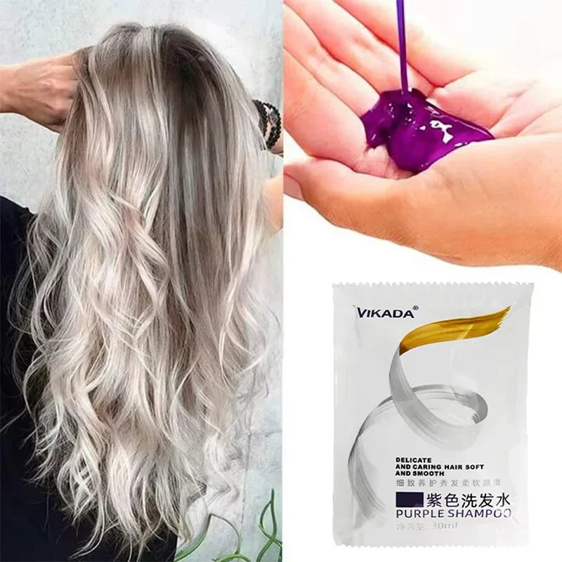 300Ml Color Fixing Purple Shampoo Lock Color Cover Gray Hair