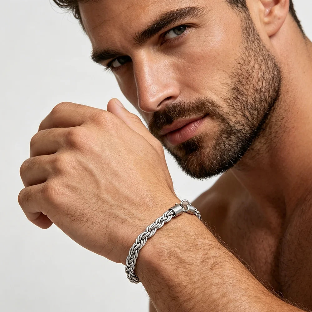 Bracelet Stainless Steel Twist  Chain Bracelet for Women and men Chain Bracelet Jewelry Gifts