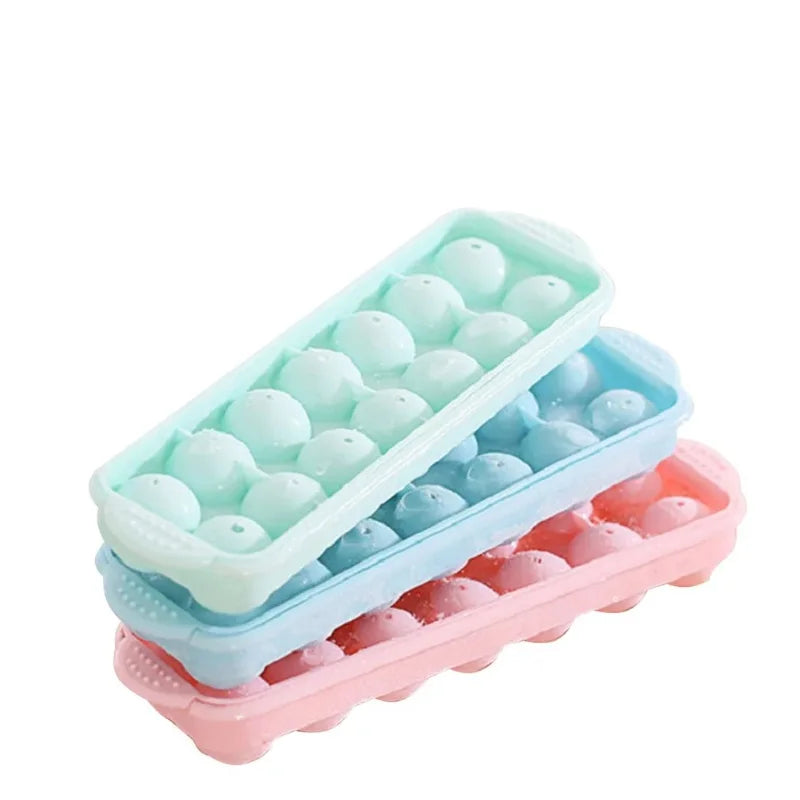 3D Round Balls Ice Plastic Molds DIY Cube Tray Silicone Molds