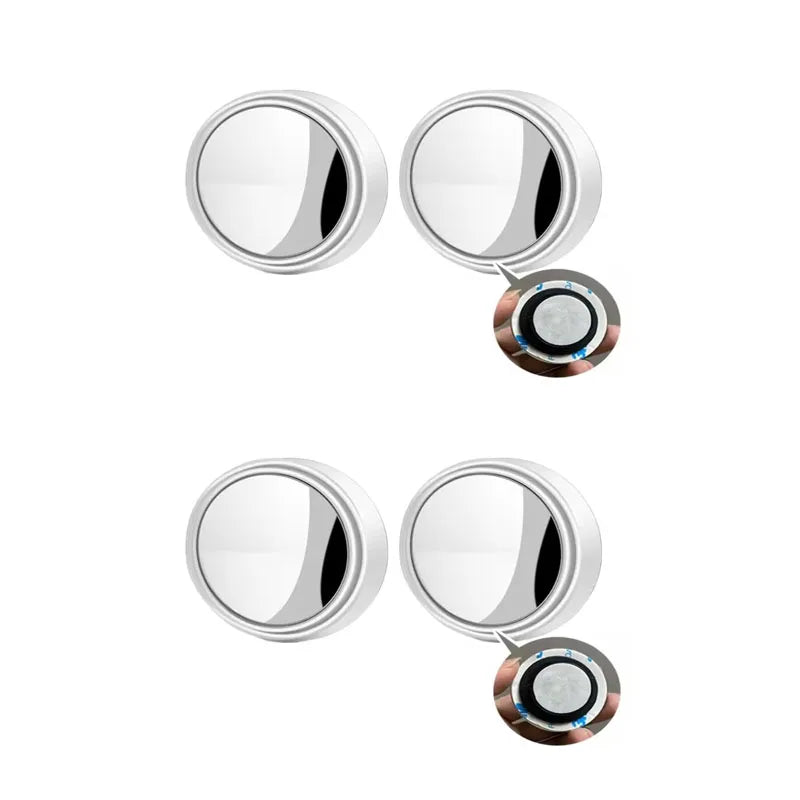 1-4Pcs Car Suction Cup Mount Auxiliary Rearview Mirror 360 Degree Rotating