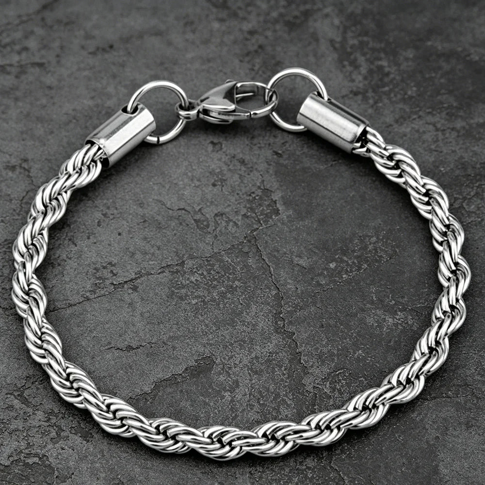 Bracelet Stainless Steel Twist  Chain Bracelet for Women and men Chain Bracelet Jewelry Gifts
