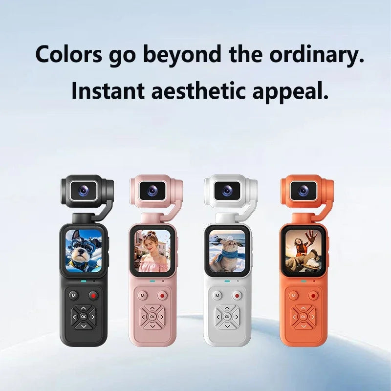 Lenovo Handheld Sports Camera 4K HD Motion Stabilization Pocket-Sized Portable for Vlogging Upload to Phone 32GB