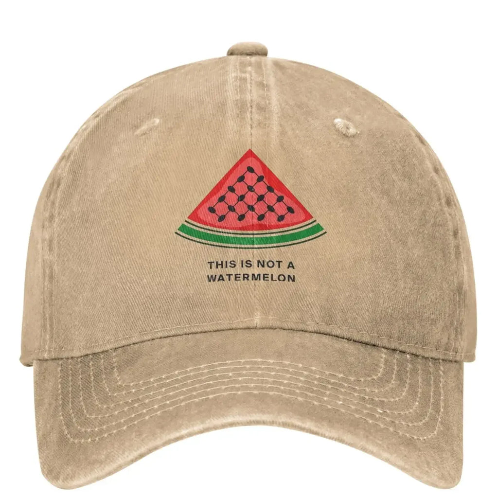 Men Women This Is Not Watermelon Baseball Caps Distressed Keffiyeh