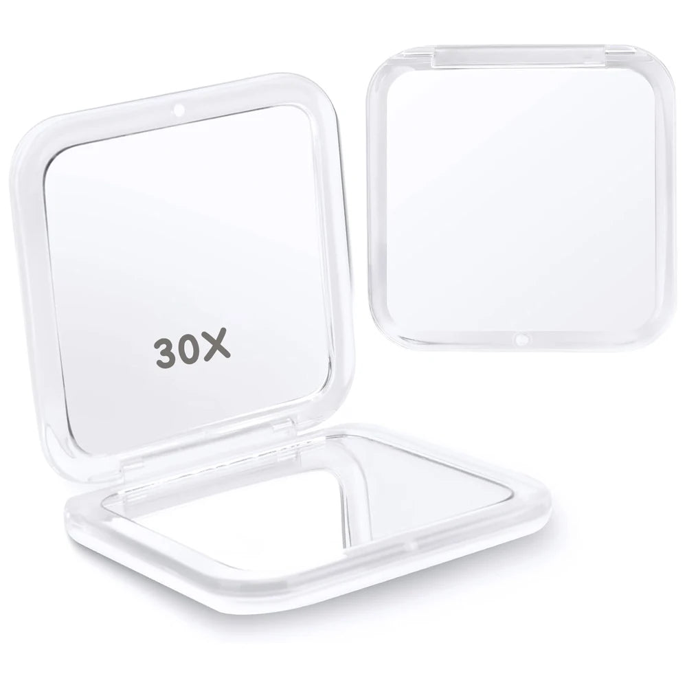 Compact Makeup Mirror with 30X Magnifying Travel Folding