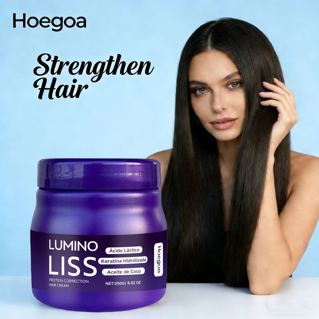 Protein Hair Straightening Cream Smoothing Curly Frizzy Hair