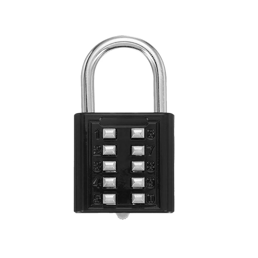 10 Digit Combination Outdoor Padlock Waterproof Zinc Alloy