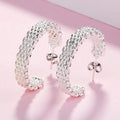 Popular fine 925 Sterling Silver charms stud Earrings for Women