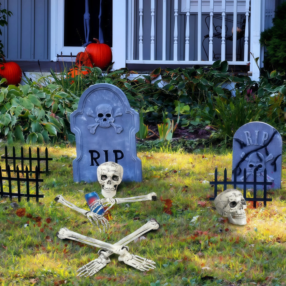 Halloween Skeleton Stake Decorations, Realistic Skeleton Arm Leg Bones