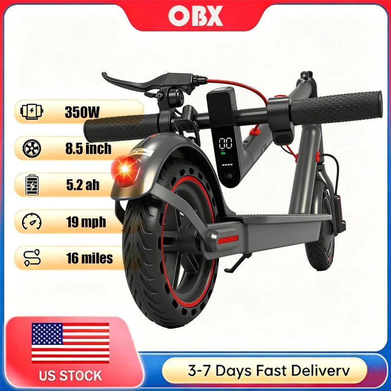 350W Electric Scooter for Adults 19mph Top Speed 21 Miles Max Range