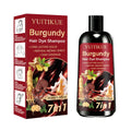 Burgundy Hair Dye Shampoo 7 In 1 Instant Gray Coverage Long Lasting