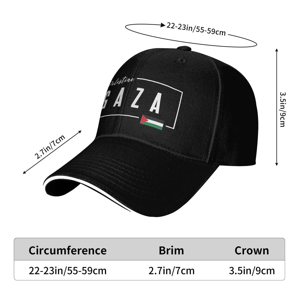 Gaza Palestine Baseball Cap  Women Men Print Trucker Hat Summer Trendy Outdoor Sports Sun Visor Baseball Caps