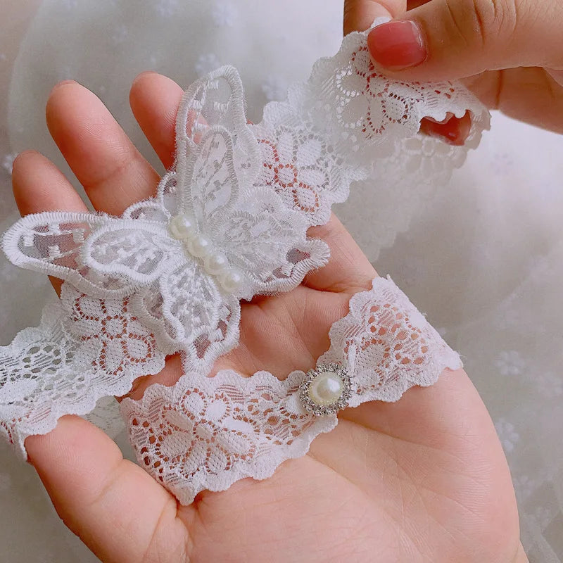 2Pcs Sexy Leg Garter Lace Ruffle Garters Charm Women