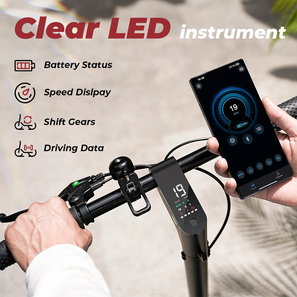 W5/W3 City Electric Scooter 8.5 Inch Tire 36V7.8Ah Max Speed 25km/h Range 24-34km Dual Brake With APP