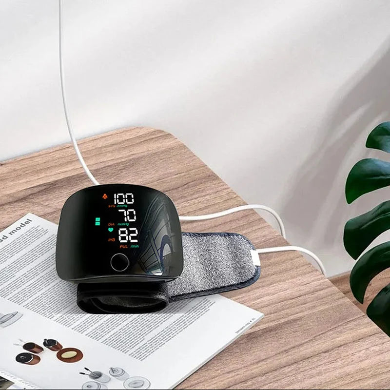 Rechargeable Digital Wrist Blood Pressure Monitor Sphygmomanometer