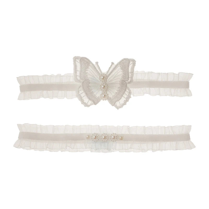 2Pcs Sexy Leg Garter Lace Ruffle Garters Charm Women