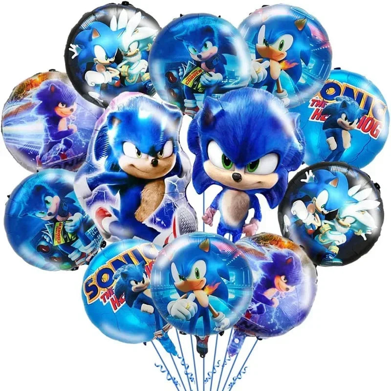 10pcs Sonic Latex Balloons Sonic Superhero Game Fans Ballon Happy Birthday Party Decoration Kids Toys Hedgehog Supplies Globos