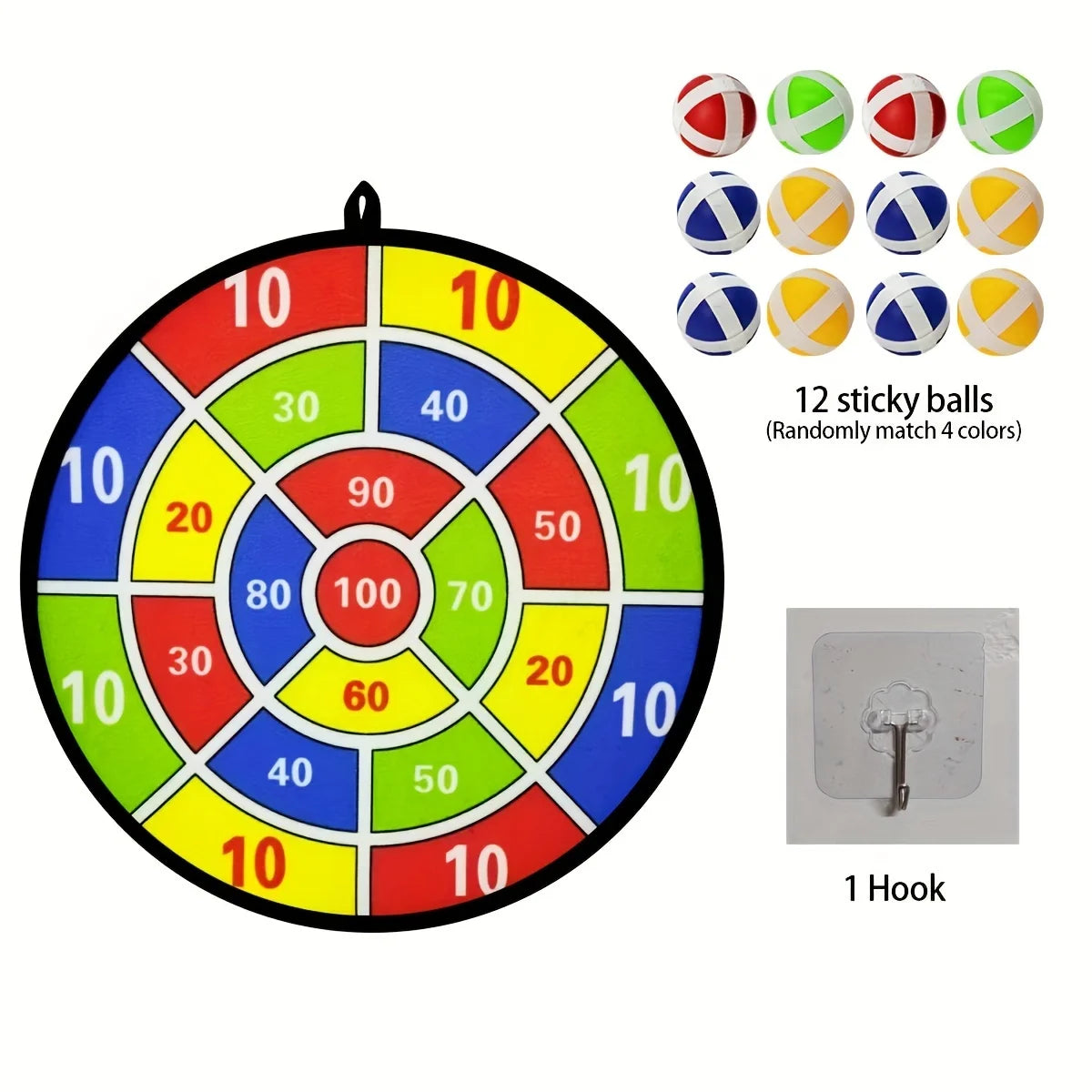 73.66cm Large Dart board for Kids with Sticky Balls Indoor Outdoor Fun Family Party Game