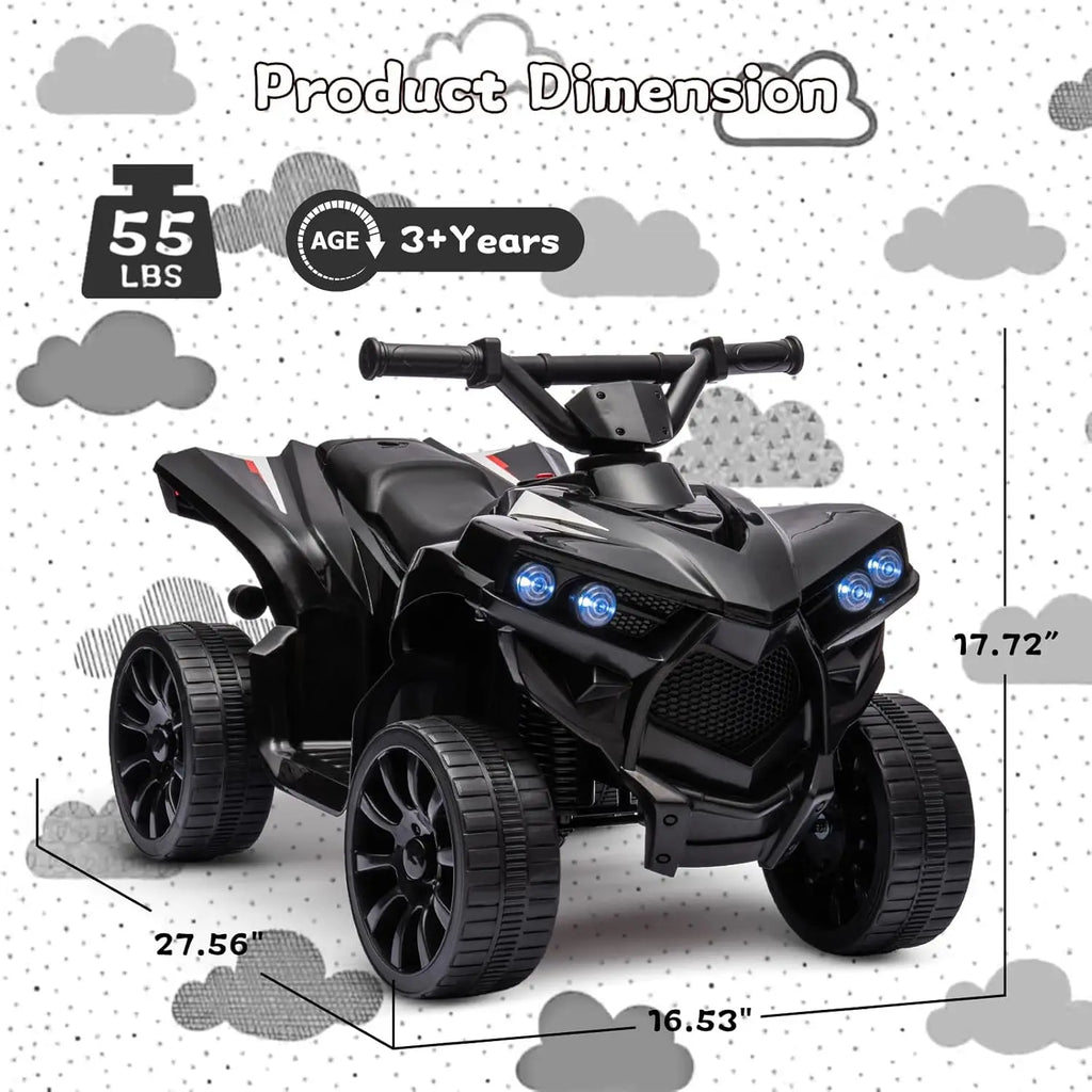 6V Ride on Toy, Kids ATV 4 Wheeler with 1.8MPH Max Speed