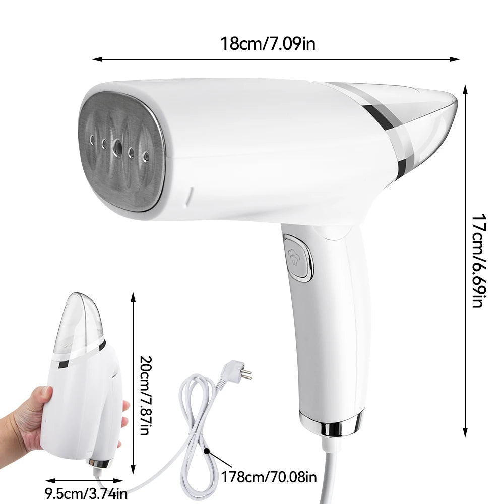 Small Portable Steamer Iron Garment 2 in 1 Foldable Clothes Steamer With 30s Fast Heat-up 1000W Portable Folding Travel Steamer